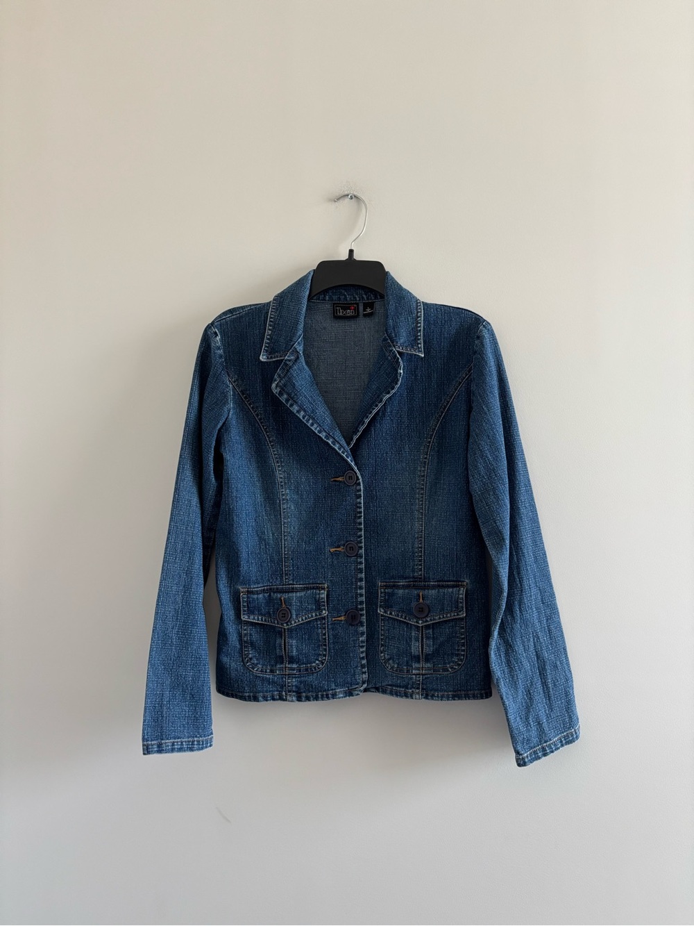 VTG BCI Denim Blue Jean Jacket Cotton Pockets Womens L Cowgirl Western Y2K 90s